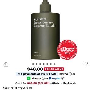 Nécessaire Rosemary Shampoo - Olive Green